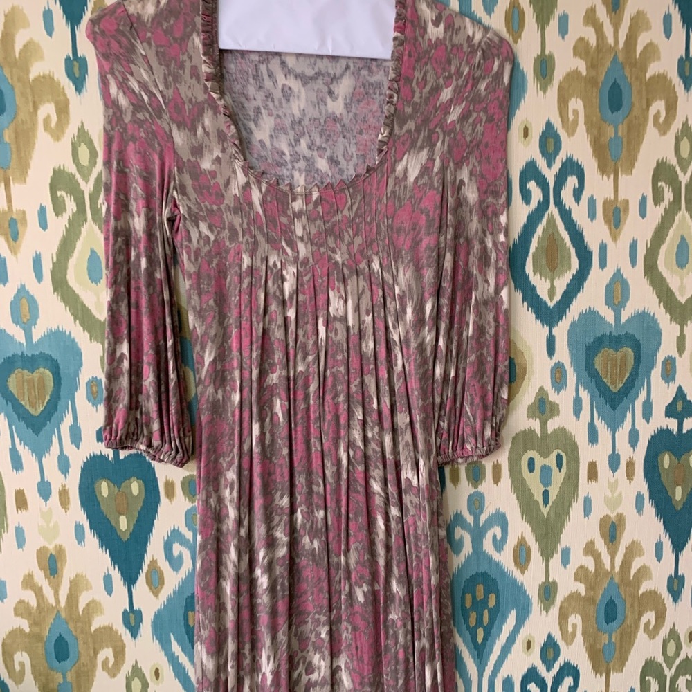 Bronze and pink dress